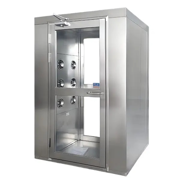 雙人雙吹手動門不銹鋼風(fēng)淋室